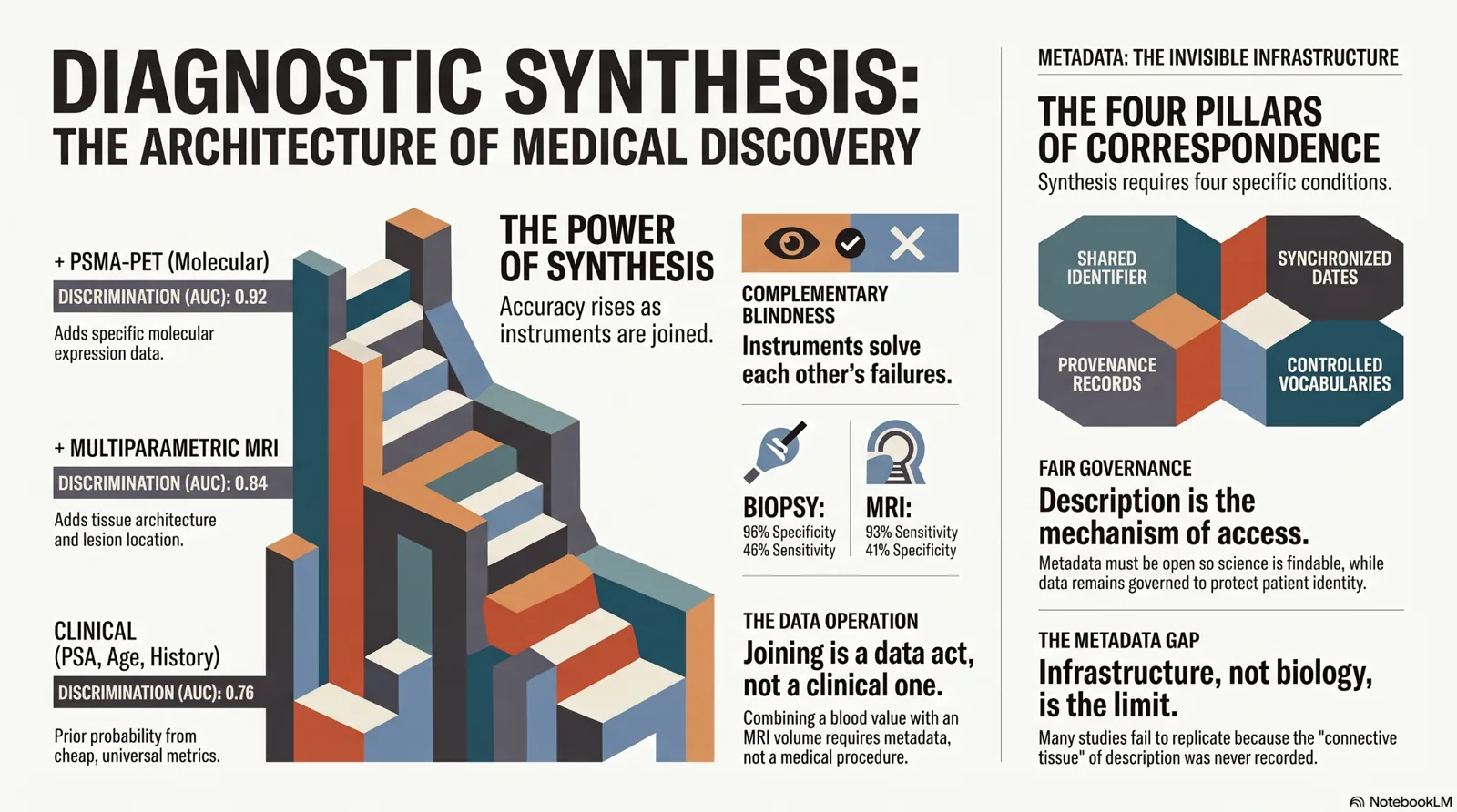 Visual explainer titled Diagnostic Synthesis: The Architecture of Medical Discovery